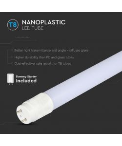 V-TAC Tubo LED T8 18W G13 120cm Incluso Starter Non Ruotabile 6400K