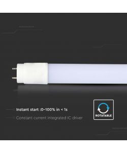 V-TAC Tubo LED T8 18W G13 120cm Incluso Starter Non Ruotabile 6400K