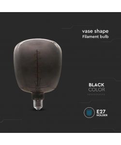 V-TAC Lampadina LED E27 4W Filamento Forma di Vaso Colore Nero