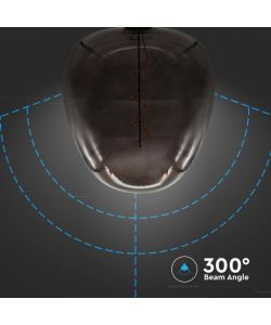 V-TAC Lampadina LED E27 4W Filamento Forma di Mela Colore Nero