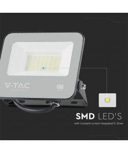 V-TAC Faro LED 30W 185LM/W Colore Nero 4000K IP65