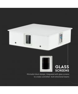 V-TAC Lampada LED da Muro Quadrato 4W 110LM/W Colore Bianco 4000K IP65