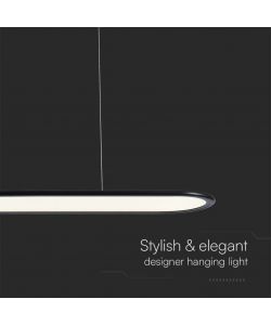 V-TAC Lampadario LED a Sospensione 24W 80*104Cm Colore Nero 4000K