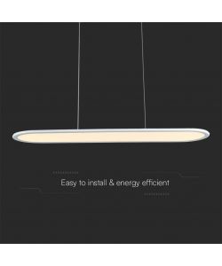 V-TAC Lampadario LED a Sospensione 24W 80*104Cm Colore Bianco 4000K