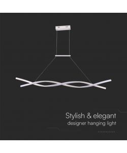 V-TAC Lampadario LED a Sospensione 30W in Metallo dal Design Moderno 120*100cm Colore Bianco 4000K