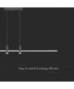 V-TAC Lampadario LED a Sospensione 19W dal Design Moderno 80*115cm Colore Nero 4000K