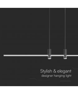 V-TAC Lampadario LED a Sospensione 19W dal Design Moderno 80*115cm Colore Nero 4000K