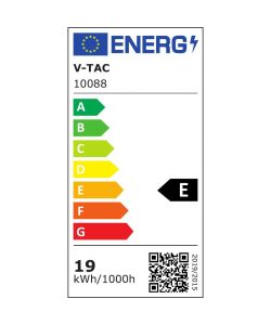 V-TAC Lampadario LED a Sospensione 19W dal Design Moderno 80*115cm Colore Nero 4000K