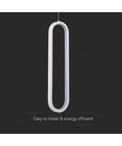V-TAC Lampadario LED Sospensione 13W Design Moderno 100x70x1530mm Bianco 4000K