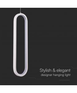 V-TAC Lampadario LED Sospensione 13W Design Moderno 100x70x1530mm Bianco 4000K