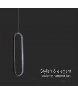 V-TAC Lampadario LED Sospensione 13W Design Moderno 100x70x1530mm Nero 3000K