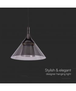 V-TAC Lampadario LED a Campana 9W 19.5*17.5*100Cm Colore Nero 3000K