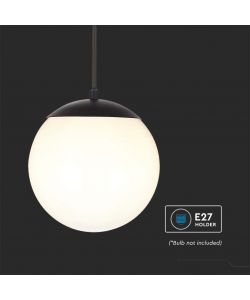 V-TAC Lampada LED da Soffitto, Portalampada E27 (60W) Nero Opaco 200x800mm IP44