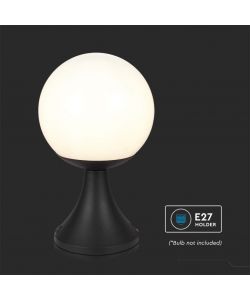 V-TAC Lampada LED da Terra a Lanterna con Portalampada E27Colore Nero Opaco h: 350mm IP44