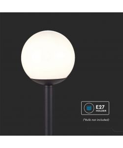 V-TAC Lampada LED da Terra a Lanterna con Portalampada E27 Colore Nero Opaco h:97cm IP44