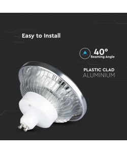 V-TAC Faretto LED COB AR111 12W GU10 40 400K Dimmerabile