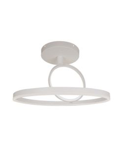 V-TAC Lampadario LED con 2 Cerchi 38W in Metallo Colore Bianco 50*20cm 3000K