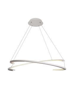 V-TAC Lampadario LED a Sospensione con 2 Mezzaluna 48W Colore Bianco 80*120cm 3000K Triac Dimmerabile 3000K