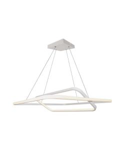 V-TAC Lampadario LED a Sospensione 50W Metallo Bianco 60x60x120cm 4000K Dimmerabile