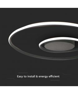 V-TAC Plafoniera LED 48W  con Montaggio a Plafone TRIAC Dimmerabile Corpo Nero 62*62*10cm 4000K