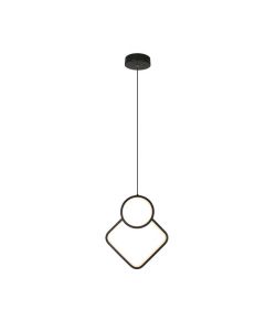 V-TAC Lampadario LED a Sospensione 12W Design Moderno 280*1800mm Colore Nero 3000K