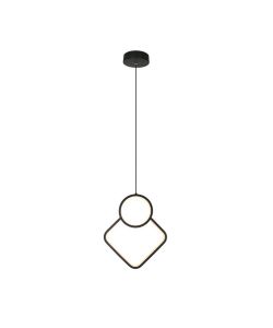 V-TAC Lampadario LED a Sospensione 12W Design Moderno 280*1800mm Regolabile Nero 4000K