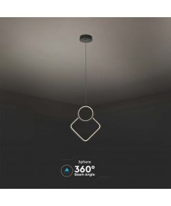 V-TAC Lampadario LED a Sospensione 12W Design Moderno 280*1800mm Regolabile Bianco 3000K