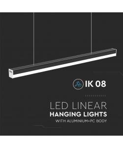 V-TAC Plafoniera LED Lineare 40W 120cm Colore Nero 6500K