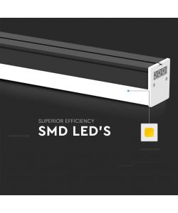 V-TAC Plafoniera LED Lineare 40W 120cm Colore Nero 6500K