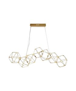 V-TAC Lampadario LED a Sospensione 28W in Metallo dal Design Moderno Verniciato Oro 3000K