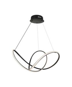 V-TAC Lampadario LED a Sospensione 49W in Metallo Colore Nero 70*10cm Dimmerabile 3000K