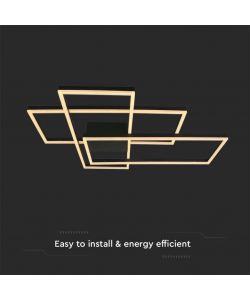 V-TAC Lampadario LED 47W 90*67*9cm dal Design Moderno Colore Nero Dimmerabile 3000K