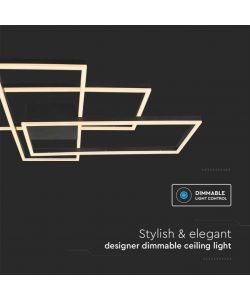 V-TAC Lampadario LED 47W 90*67*9cm dal Design Moderno Colore Nero Dimmerabile 3000K