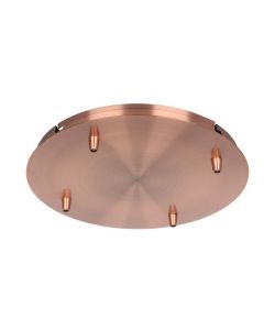 V-TAC Rosone per Lampadario in Acciaio d:300*h:25mm con 4 Fori Colore Rame