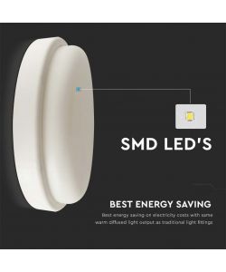 V-TAC Plafoniera LED Rotonda 12W Colore Bianco d: 151mm h: 38mm 3000K IP54