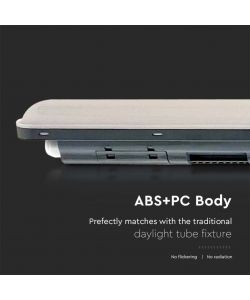 V-TAC Plafoniera LED Impermeabile 36W 120LM/W con Sensore X-Series 120cm Copertura Satinata 6500K IP65