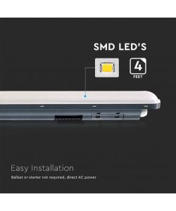 V-TAC Plafoniera LED Impermeabile 36W 120LM/W X-Series 120cm Copertura Satinata 6500K IP65