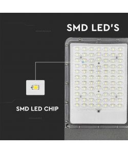 V-TAC Armatura Stradale Chip Bridgelux 30W, Pannello Solare 60W, Telecomando, LFP, Installazione 2in1, Cavo 1.5m, 6500K IP65
