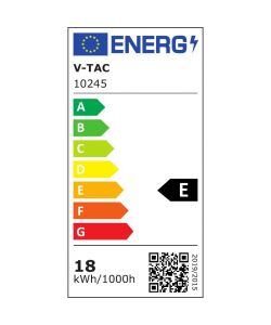 V-TAC Faretto LED Lineare da Binario Magnetico Slim 18W Colore Nero 4000K