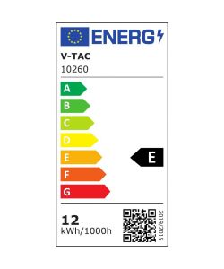 V-TAC Faretto LED Lineare da Binario Magnetico Regolabile 12W Colore Nero 4000K IP20