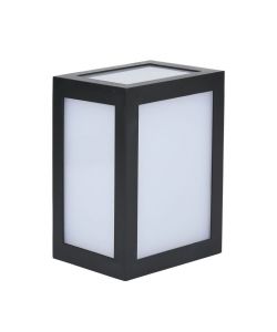 V-TAC Lampada LED da Muro a Lanterna 12W Quadrata Colore Nero 3000K IP65