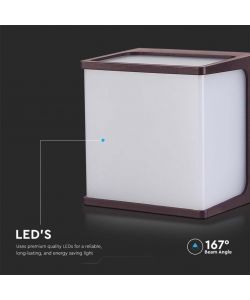 V-TAC Lampada LED da Muro a Lanterna 8W Classica Colore Marrone 3000K IP65