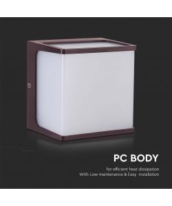 V-TAC Lampada LED da Muro a Lanterna 8W Classica Colore Marrone 4000K IP65