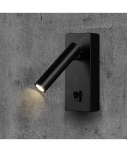 V-TAC Applique per Lettura LED 2W Orientabile con Tasco On/Off Colore Nero 4000K