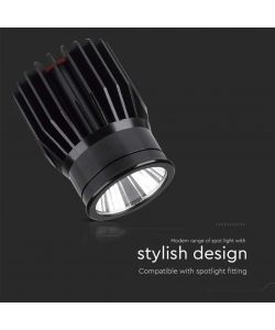 V-TAC Faretto LED da Incasso Rotondo LED 18W in Alluminio Colore Nero 4000K