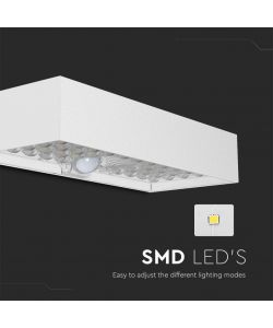 V-TAC Lampada LED da Muro 6W Con Pannello Solare e Sensore PIR Colore Bianco 4000K IP65