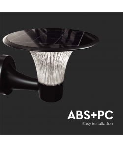 V-TAC Lampada LED 15W da Muro con Pannello Solare Batteria+Sensore Movimento CCT 4000K+6000K IP65