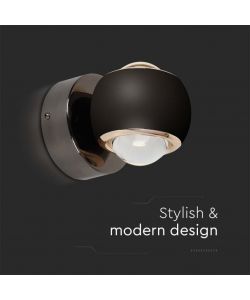 V-TAC Lampada LED Da Muro 10W con Doppio Fascio Luminoso Colore Nero 3000K