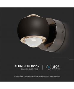 V-TAC Lampada LED Da Muro 10W con Doppio Fascio Luminoso Colore Nero 3000K
