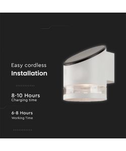 V-TAC Lampada LED da Giardino Cilindrica con Pannello Solare 1W Bianco 3000K IP54